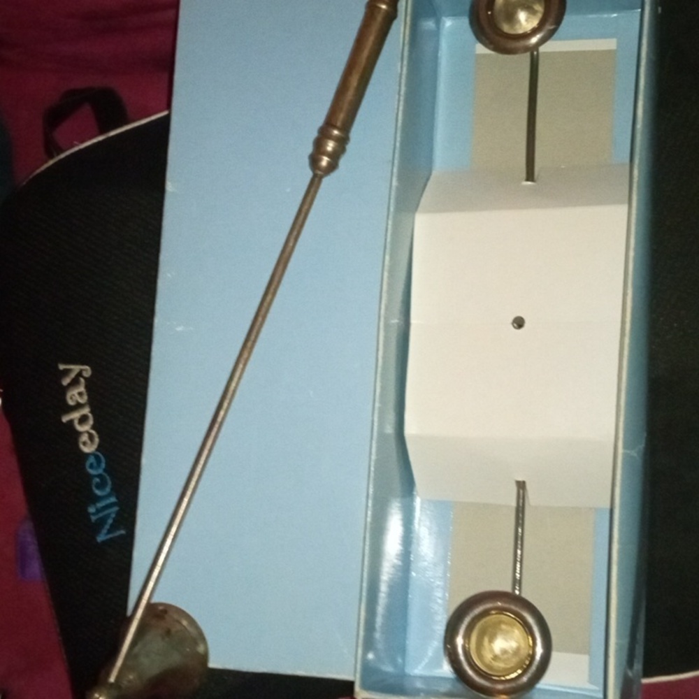 Bundle of Silver plated unity candle holder & candle snuffer